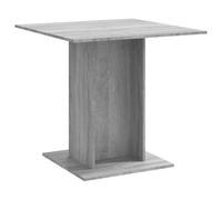 Table à manger grise 80 x 80 x 75 cm en bois | Socle stable, surface facile d'entretien, instructions de montage incluses (français non garanti), pour salle à manger et