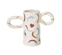 Table à Manger Joli Vase en céramique Forme de cœur, Double Oreilles, Peint à la Main, Ornement décoratif for Arrangement Fleurs