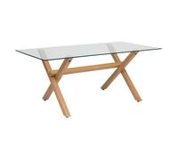 Table à manger ""Jorel"" marron 180x90x74,5cm - Atmosphera createur d'interieur