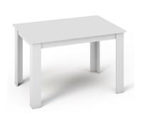 Table à Manger KONGO Blanc - Résistante aux rayures et à l'humidité - 120 x 80 x 75 cm