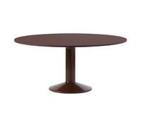 Muuto Midst Table de Salle à Mangerr Ø160 Linoléum/Rouge Foncé