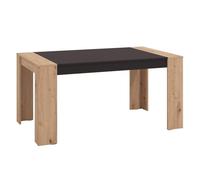 Table à manger moderne 154x90 chêne noir 6 places