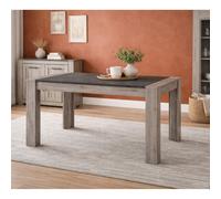 Table à manger moderne rectangle chêne gris MAYA
