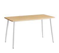 Table à Manger, Moderne, Style Ferme, Surface Résistante à la Chaleur, Montage Rapide, 75 x 140 x 75 cm, Doré Chêne et Blanc Nuage