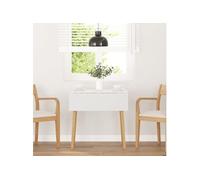 Table à manger naturel bois massif et caoutchouc