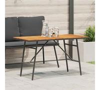 Table À Manger Vidaxl Noire 110x55x62 Cm En Bois Massif D'acacia Noir