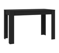 Table à manger noire 120 x 60 x 76 cm en bois contreplaqué robuste et durable