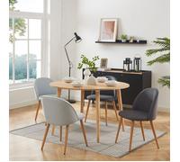 Table à manger ORATELLO placage chêne 120cm - Bois