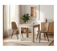 Finori Table à manger Oslo 81A compacte – L.80 x l.80 x H.77 cm