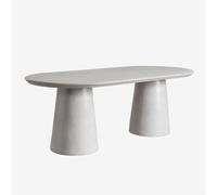 Table à manger ovale 220x95 cm en ciment Noemi