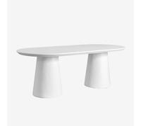Table à manger ovale 220x95 cm en ciment Noemi