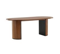 Table à Manger Ovale "Bianca" 200cm Noyer