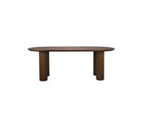 Table à manger ovale en chêne marron Dean