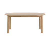 Table à manger ovale extensible avec rallonges intégrées en bois clair frêne L180-230 cm CLAUDIE