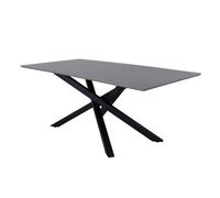- Table de repas 90 x 180 cm Piazza gris, noir
