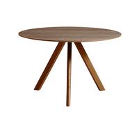 Table à manger placage Copenhague CPH20 2.0 Ø120cm water-based lacquered walnut base