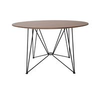 Table à manger placage The Ring Table Ø120cm powder coated steel base