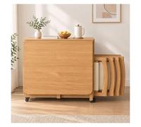 Table à Manger Pliante avec Tiroir de Rangement et 4 Chaises | Mécanisme extensible pratique for accueillir davantage de convives, avec pieds réglables for une meilleure stabilité