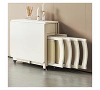 Table à manger pliante en bois avec 4 chaises, design extensible pour économiser de l'espace dans la cuisine, la salle à manger, le salon