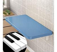 Table à manger pliante et réglable - Invisible - Gain de place - Charge maximale 100 kg - Parfait pour les petits espaces, chambre à coucher, salle de bain, cuisine (bleu, 90 x 30 cm)