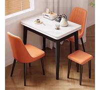 Table à Manger Pliante pour 6 Personnes, Table de Cuisine rectangulaire d’Une capacité de 330 LB, Structure Stable, Petites Tables en Bois pour Le dîner, dînette, Salle à Manger, Noir