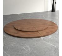 Table à manger pliante ronde compacte - Bois massif de 55 pouces, plateau rotatif, conception peu encombrante pour un usage domestique et commercial, rallonge pour les petits espaces, soluti