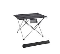 Table à manger pliante Ultralight en aluminium Randonnée Tableau de pliage de pique-nique Tableau de camping extérieur Lit d'ordinateur de fourrure de bureau pliable portable (couleur: 56x42x37cm