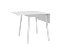 HomCom Table de cuisine pliante – plateau rabattable en bois – 2–4 personnes – Blanc