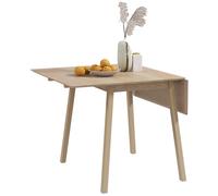 Table de cuisine pliable HOMCOM table à manger pliante avec plateau rabattable en bois pour 2 à 4 personnes, effet bois naturel