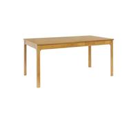 Table à manger rectangle extensible bois d'hévéa placage chêne 6-10 places naturel - Félicie