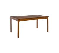 Table à manger rectangle extensible bois d'hévéa placage chêne 6-10 places noyer - Félicie