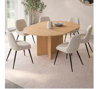 Table à manger rectangle extensible - IDMARKET - MARTHE - Bois - 6-8 personnes - 110-150 cm