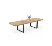 IDMarket - Table à Manger Rectangle Phoenix 12 Personnes Bois et Noir 300 cm