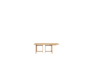 Table à Manger Rectangulaire 160 x 90 cm avec 1 Rallonge, Couleur Pêche Discrète