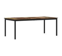 Table à Manger Rectangulaire 200 x 100 x 75 cm, Bois d'Ingénierie | Bois composite durable, piètement acier élégant, entretien facile, look scandinave, montage simple à deux, usage quotidien