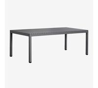 Table à manger rectangulaire 210x100 cm en aluminium Marti Gris Graphite