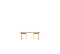 Table à Manger Rectangulaire 220 x 90 Cm, Couleur Pêche Discrète