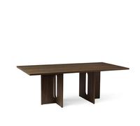 Table à Manger Rectangulaire Audo Androgyne 210x109 cm Chêne Teinté Foncé