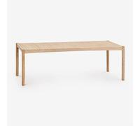 Table à manger rectangulaire en bois d'acacia Karvia Acacia Marron Clair 180 x 90 cm