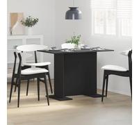 Table à manger rectangulaire en bois noir, 100 x 60 x 75 cm, idéale pour la cuisine et la salle à manger, offre de la place pour quatre personnes pour se réunir confortablement.