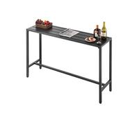 Table à Manger Rectangulaire en Métal Robuste 140x37,5cm Avec Plateau Etanche