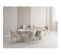 Table à manger rectangulaire - INNATIONS - greige effet béton ciré - 230x120 cm