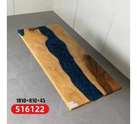 Table à manger River Table Table de rivière en bois massif époxy 181x81 Nouveau JVmoebel