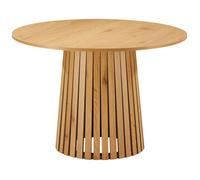 Table à manger ronde 110cm style scandinave LIV Marron
