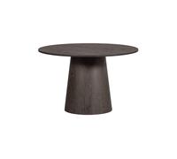 Table à manger ronde Ø120 cm MDF marron foncé Maan