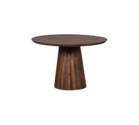 Table à manger ronde Ø130 cm manguier noyer Limit