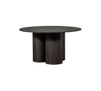 Table à manger ronde Ø140 cm MDF marron foncé Oona