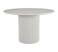 Table à manger ronde 4 personnes en MDF - Beige - TAMARZO