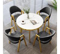 Table à manger ronde 4 places peu encombrante et 4 chaises pour salon, café, bureau, loisirs, salon