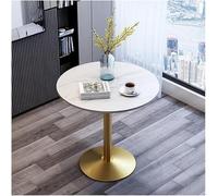 Table à Manger Ronde 60/70/80cm Table De Cuisine en Marbre avec Base De Piédestal en Design Tulipe pour Le Bureau à Domicile Salon Cuisine Loisirs, D, 70CM